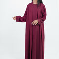 Burgundy Wrap Abaya - YAARA
